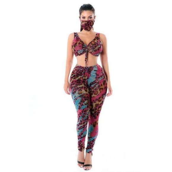 Wild And Cute 3 Piece Pant Set - Picture 4 of 4
